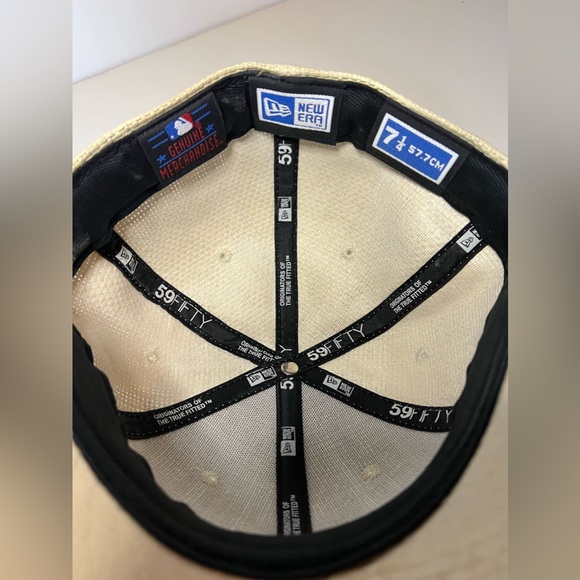 NY Mets New Era 59Fifty Paper Straw BB Cap - Picture 6 of 9